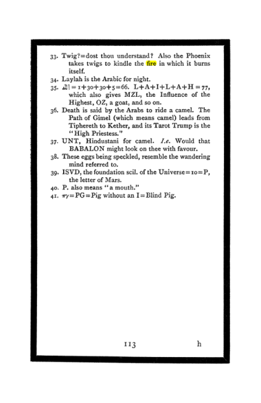 Original scan of The Book of Lies, PDF page 119