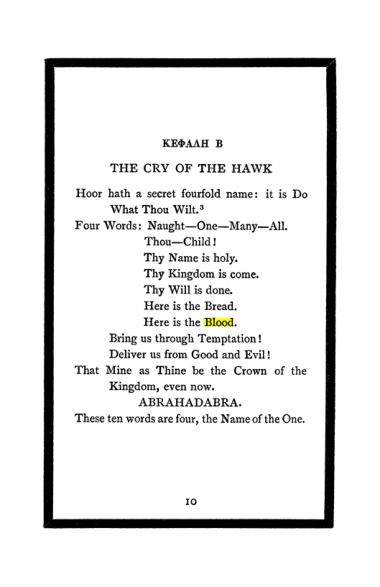 Original scan of The Book of Lies, PDF page 12