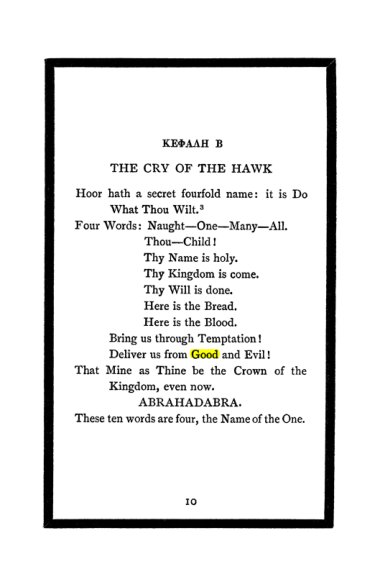Original scan of The Book of Lies, PDF page 12