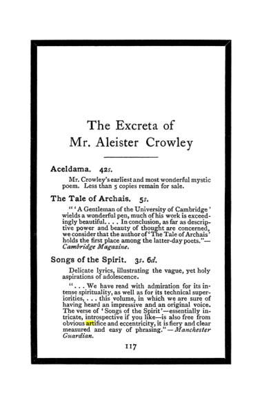 Original scan of The Book of Lies, PDF page 125
