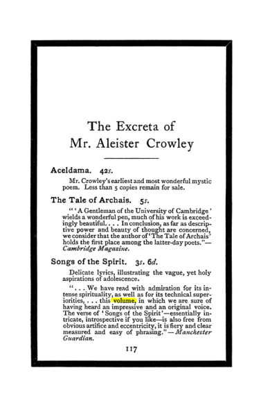 Original scan of The Book of Lies, PDF page 125