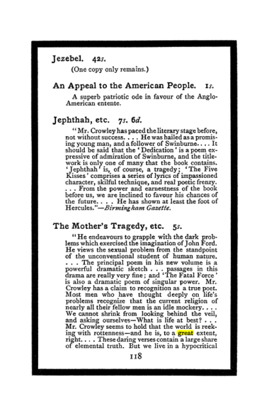 Original scan of The Book of Lies, PDF page 126