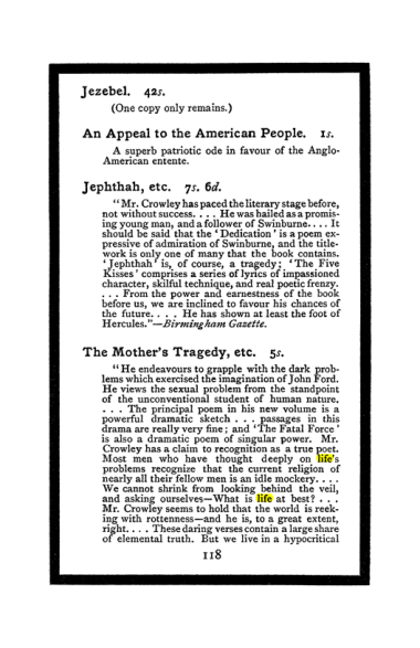 Original scan of The Book of Lies, PDF page 126
