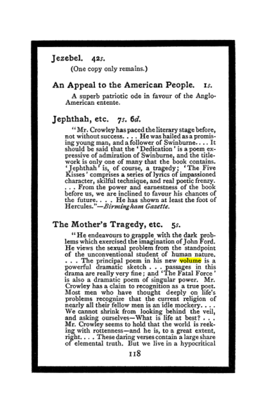 Original scan of The Book of Lies, PDF page 126