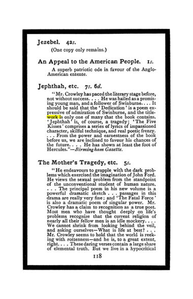 Original scan of The Book of Lies, PDF page 126