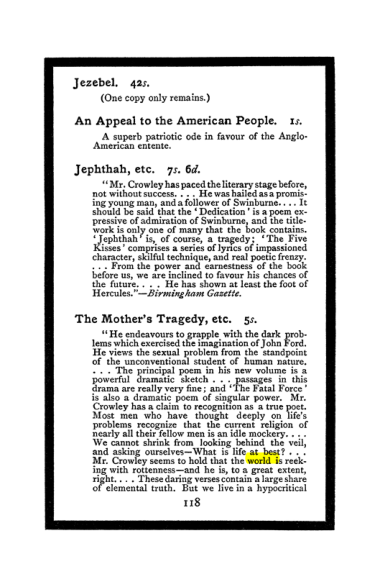 Original scan of The Book of Lies, PDF page 126