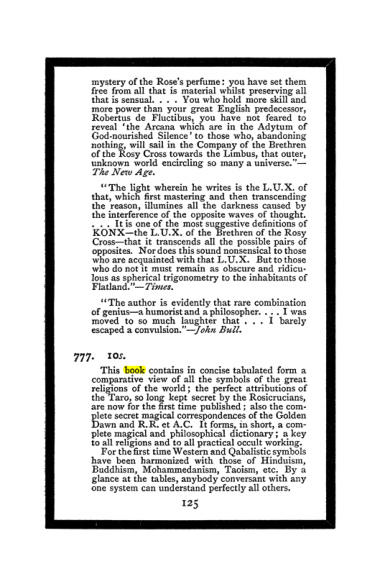 Original scan of The Book of Lies, PDF page 133
