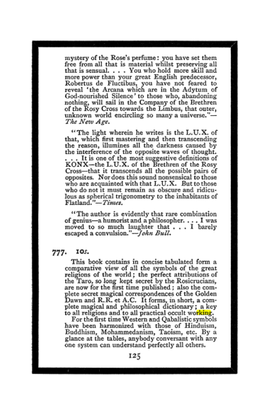 Original scan of The Book of Lies, PDF page 133