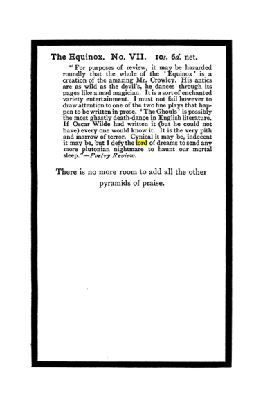 Original scan of The Book of Lies, PDF page 139
