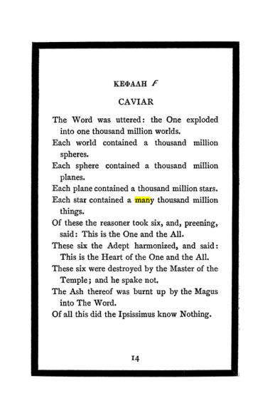 Original scan of The Book of Lies, PDF page 16