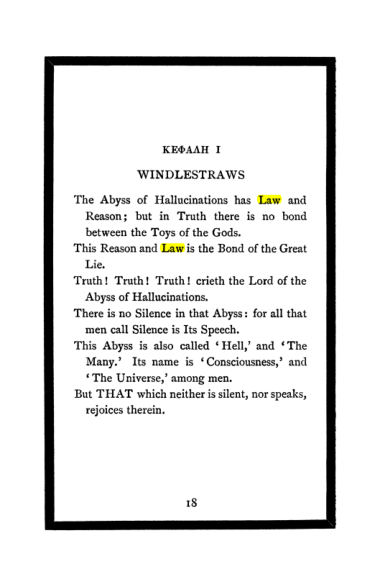 Original scan of The Book of Lies, PDF page 22
