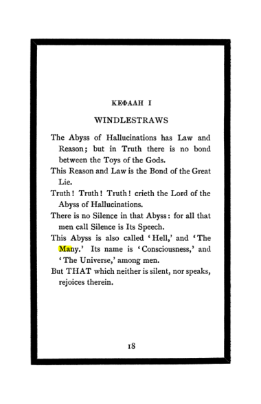 Original scan of The Book of Lies, PDF page 22