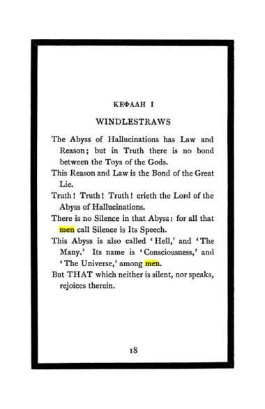Original scan of The Book of Lies, PDF page 22