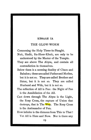 Original scan of The Book of Lies, PDF page 23