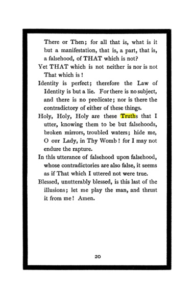 Original scan of The Book of Lies, PDF page 24