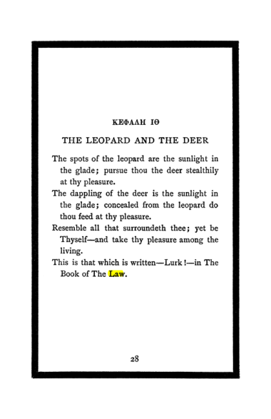 Original scan of The Book of Lies, PDF page 32