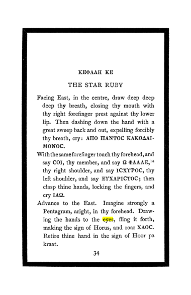 Original scan of The Book of Lies, PDF page 38