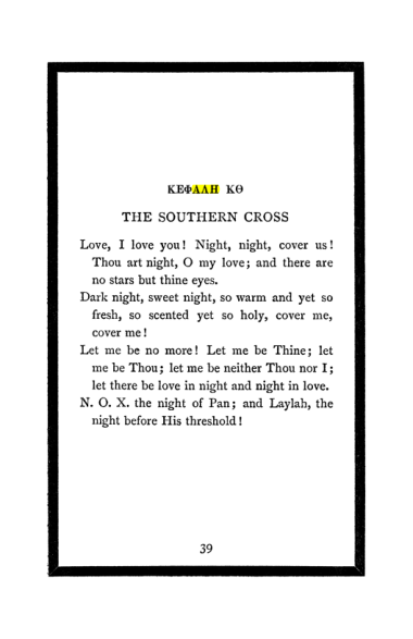 Original scan of The Book of Lies, PDF page 43