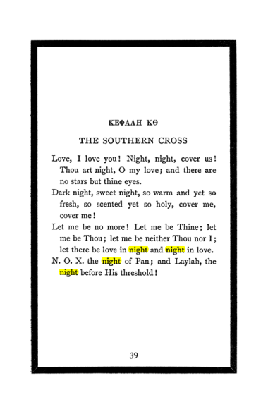 Original scan of The Book of Lies, PDF page 43