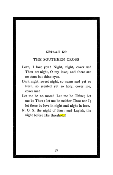 Original scan of The Book of Lies, PDF page 43