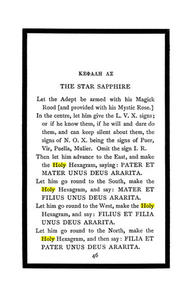 Original scan of The Book of Lies, PDF page 50