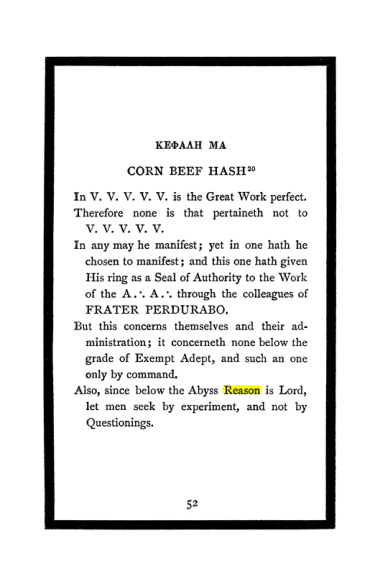 Original scan of The Book of Lies, PDF page 56