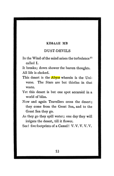 Original scan of The Book of Lies, PDF page 57