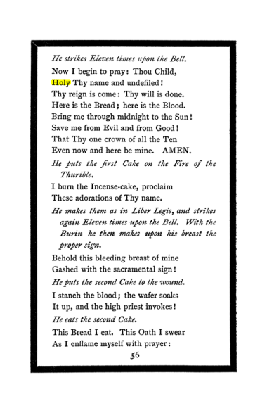 Original scan of The Book of Lies, PDF page 60