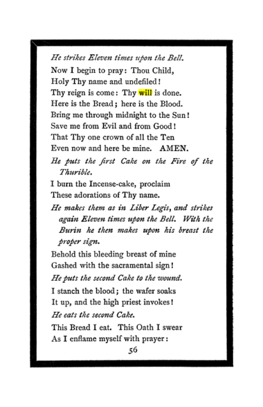 Original scan of The Book of Lies, PDF page 60