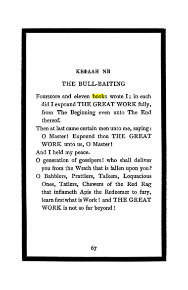 Original scan of The Book of Lies, PDF page 71