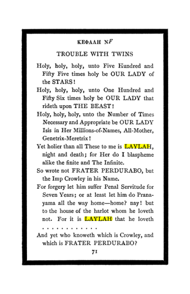 Original scan of The Book of Lies, PDF page 75