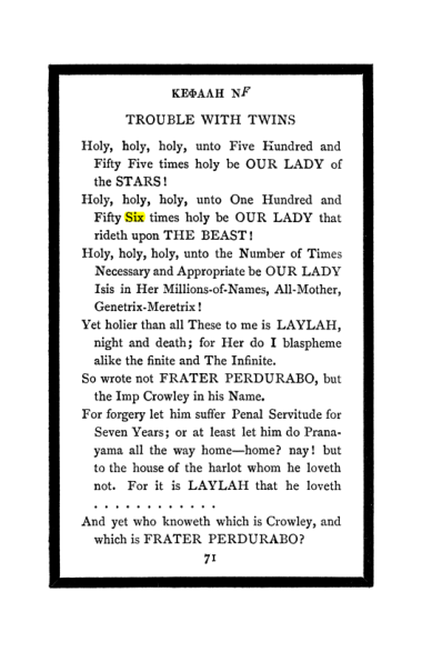 Original scan of The Book of Lies, PDF page 75