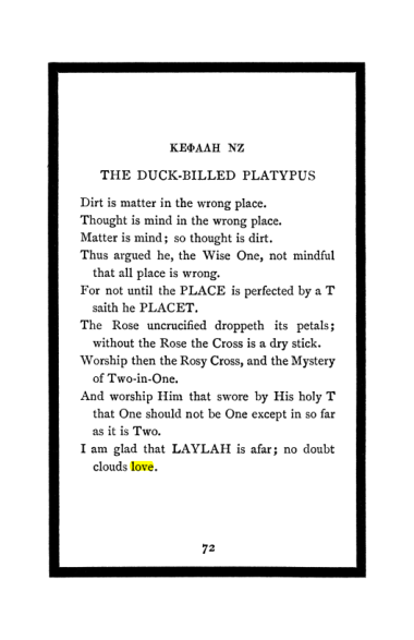 Original scan of The Book of Lies, PDF page 76
