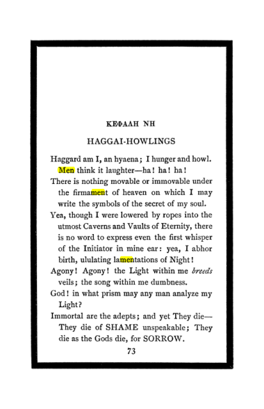 Original scan of The Book of Lies, PDF page 77