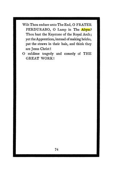 Original scan of The Book of Lies, PDF page 78