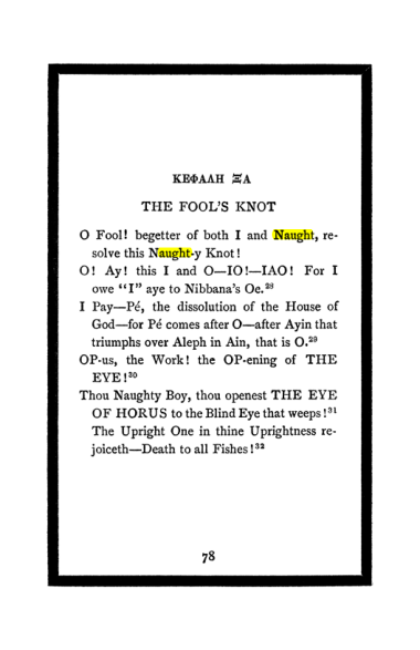 Original scan of The Book of Lies, PDF page 82
