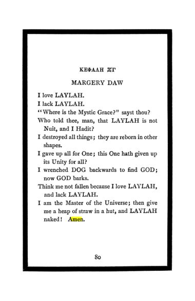 Original scan of The Book of Lies, PDF page 84