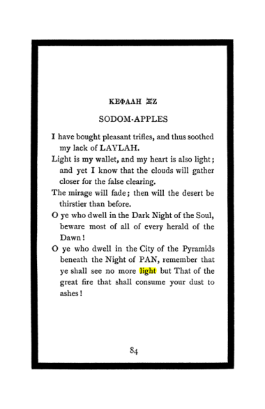 Original scan of The Book of Lies, PDF page 88