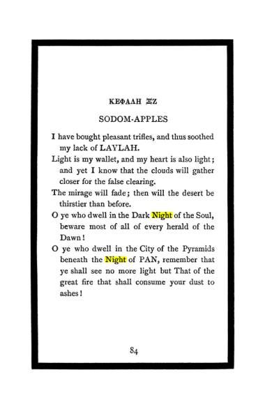 Original scan of The Book of Lies, PDF page 88