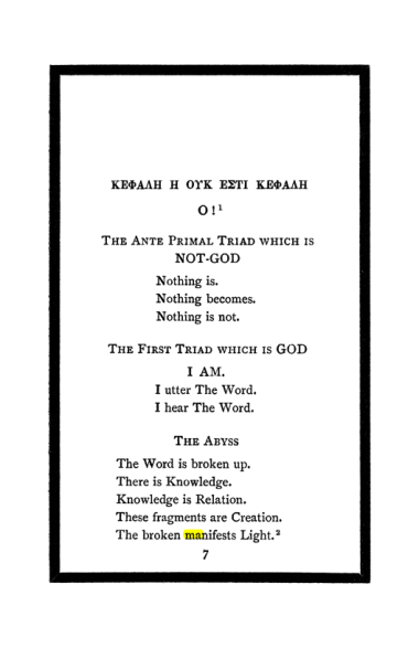 Original scan of The Book of Lies, PDF page 9