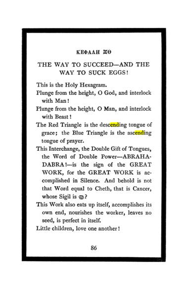 Original scan of The Book of Lies, PDF page 90