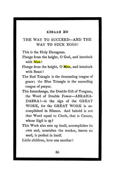 Original scan of The Book of Lies, PDF page 90