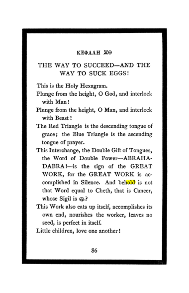 Original scan of The Book of Lies, PDF page 90
