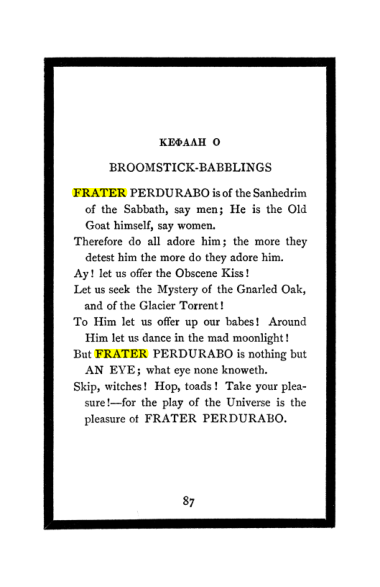 Original scan of The Book of Lies, PDF page 91