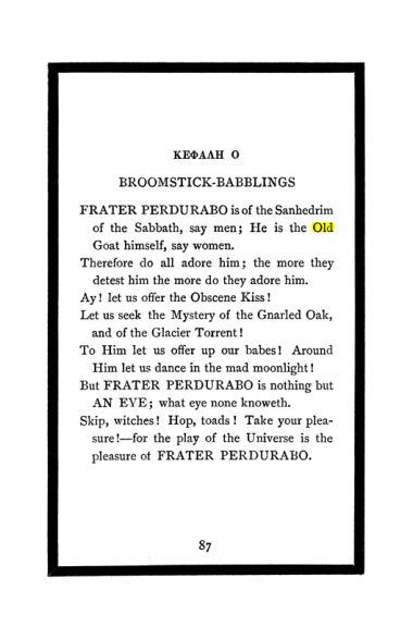 Original scan of The Book of Lies, PDF page 91