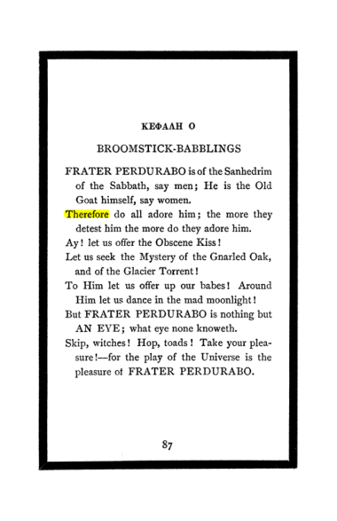 Original scan of The Book of Lies, PDF page 91