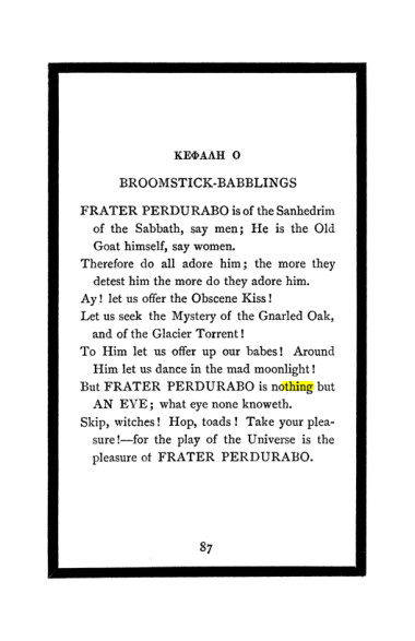 Original scan of The Book of Lies, PDF page 91