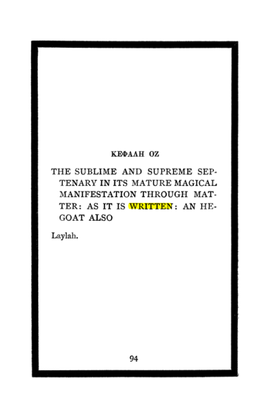 Original scan of The Book of Lies, PDF page 98