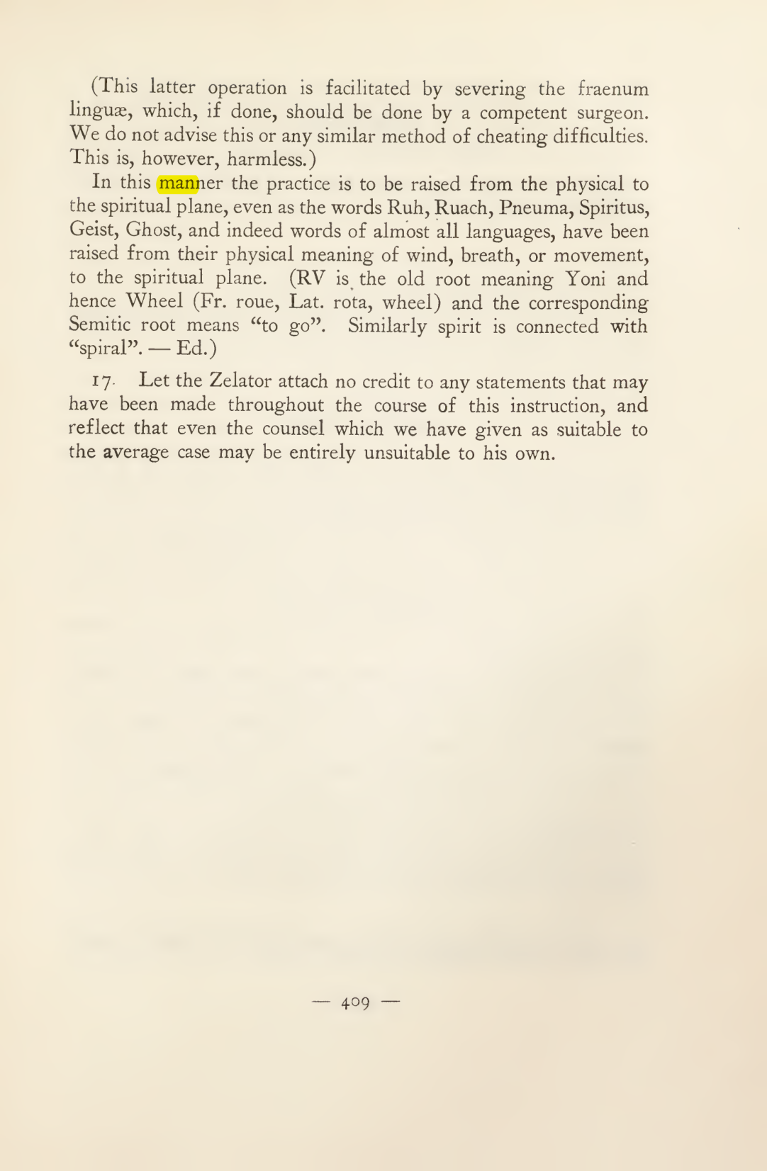Original scan of Magick in Theory and Practice (Section 4), PDF page 109