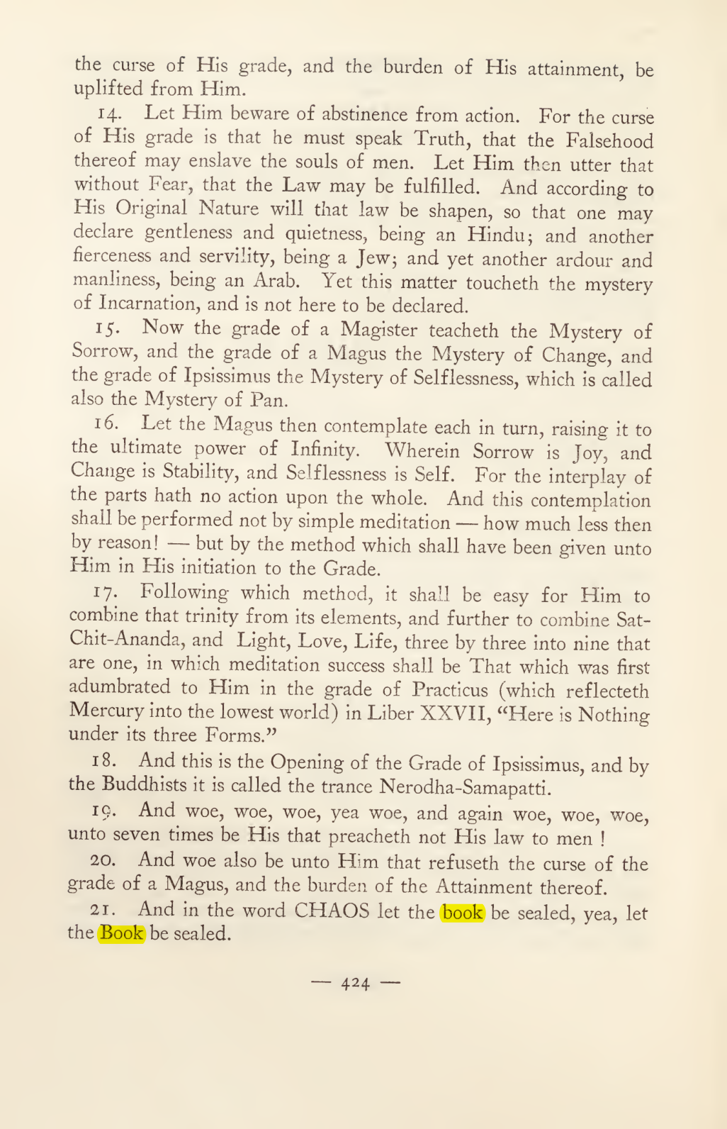 Original scan of Magick in Theory and Practice (Section 4), PDF page 124